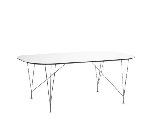 Inter spisebord chrome white